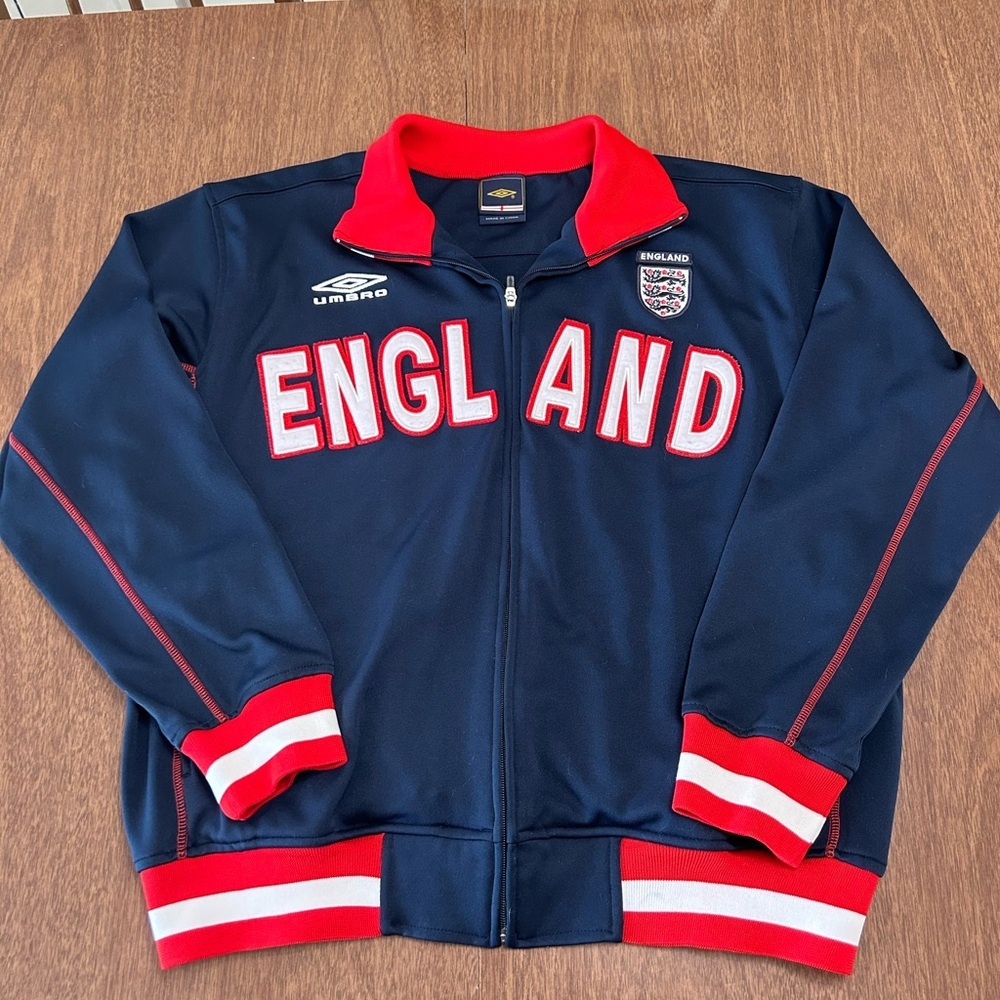 Official Umbro ENGLAND NATIONAL Football TEAM Full Zip Track Jacket Size S